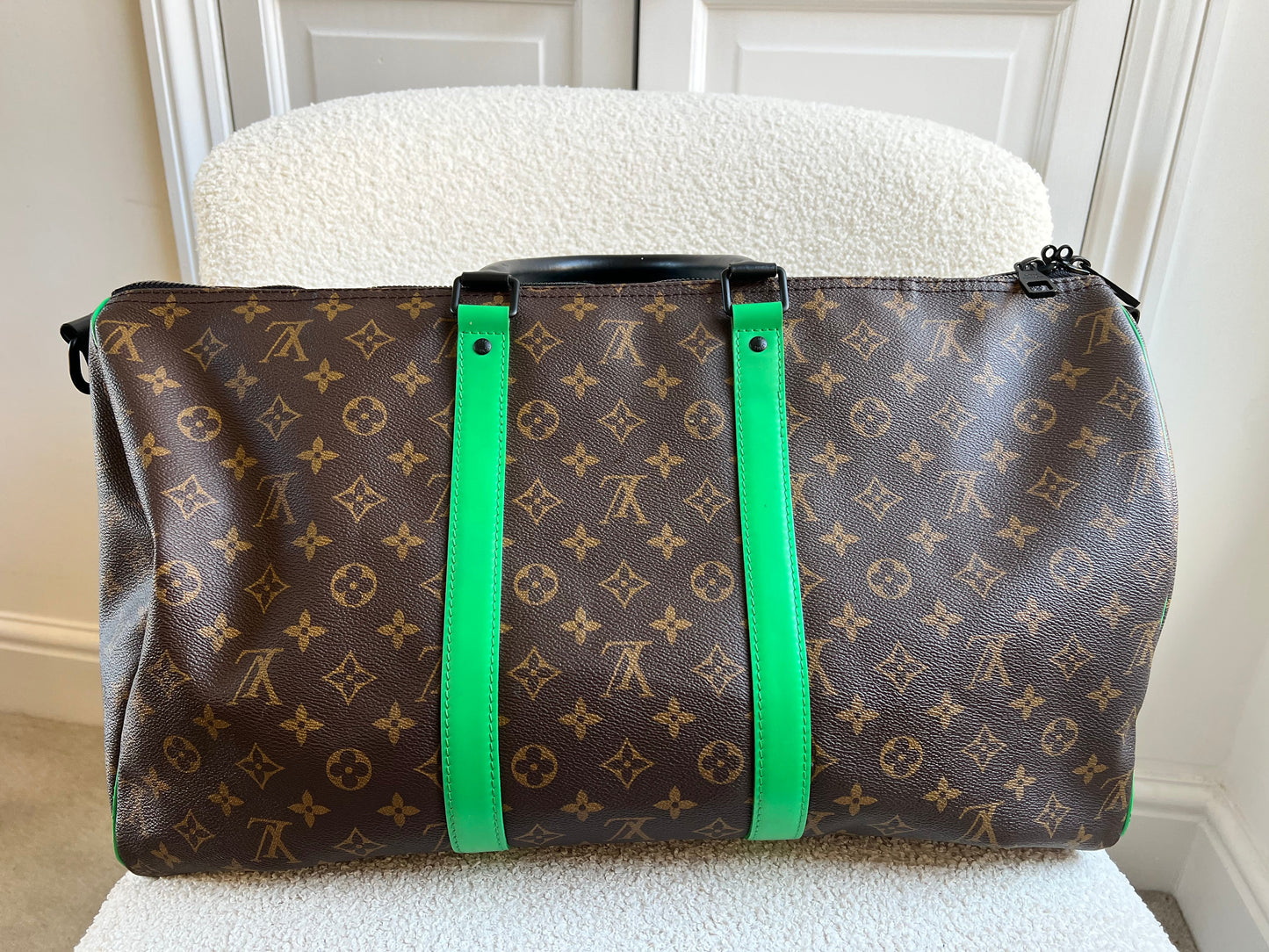 Louis Vuitton Keepall Bandouliere 50 Monogram Macassar and Minty Green (RRP £2,520)
