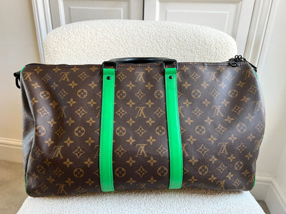 Louis Vuitton Keepall Bandouliere 50 Monogram Macassar and Minty Green (RRP £2,520)