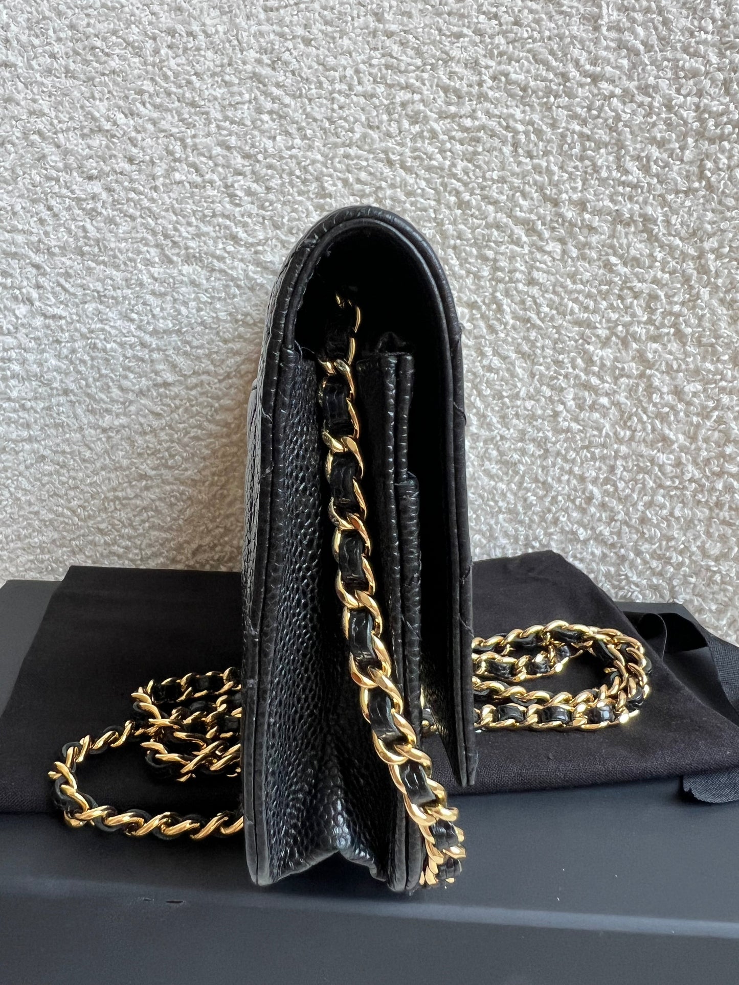 Chanel Black Caviar Wallet on Chain (RRP £2,930)
