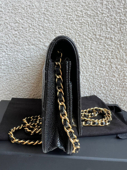 Chanel Black Caviar Wallet on Chain (RRP £2,930)