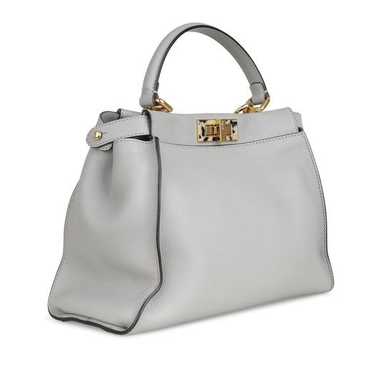 Fendi Peekaboo Leather Red Handbag Style 54