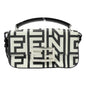 Fendi Baguette Blanco and Nero Calfskin Leather Crossbody