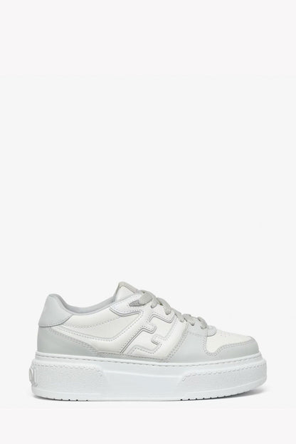Fendi Match Lace-Up Sneakers Gray - Size 39