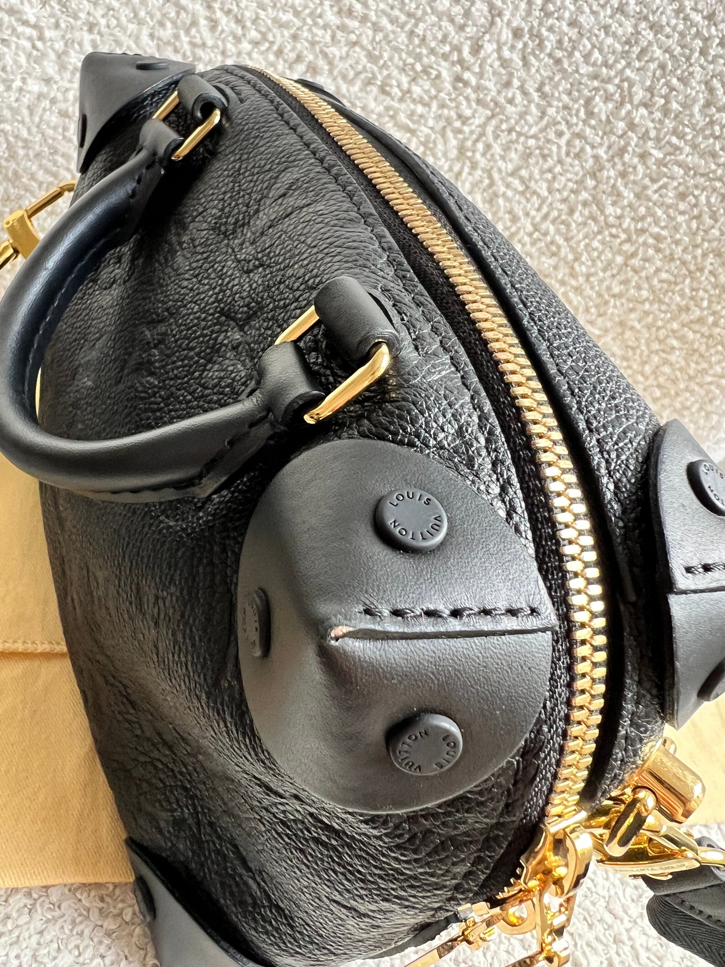 Louis Vuitton Black Empreinte Petite Malle Souple Bag (RRP £2420)