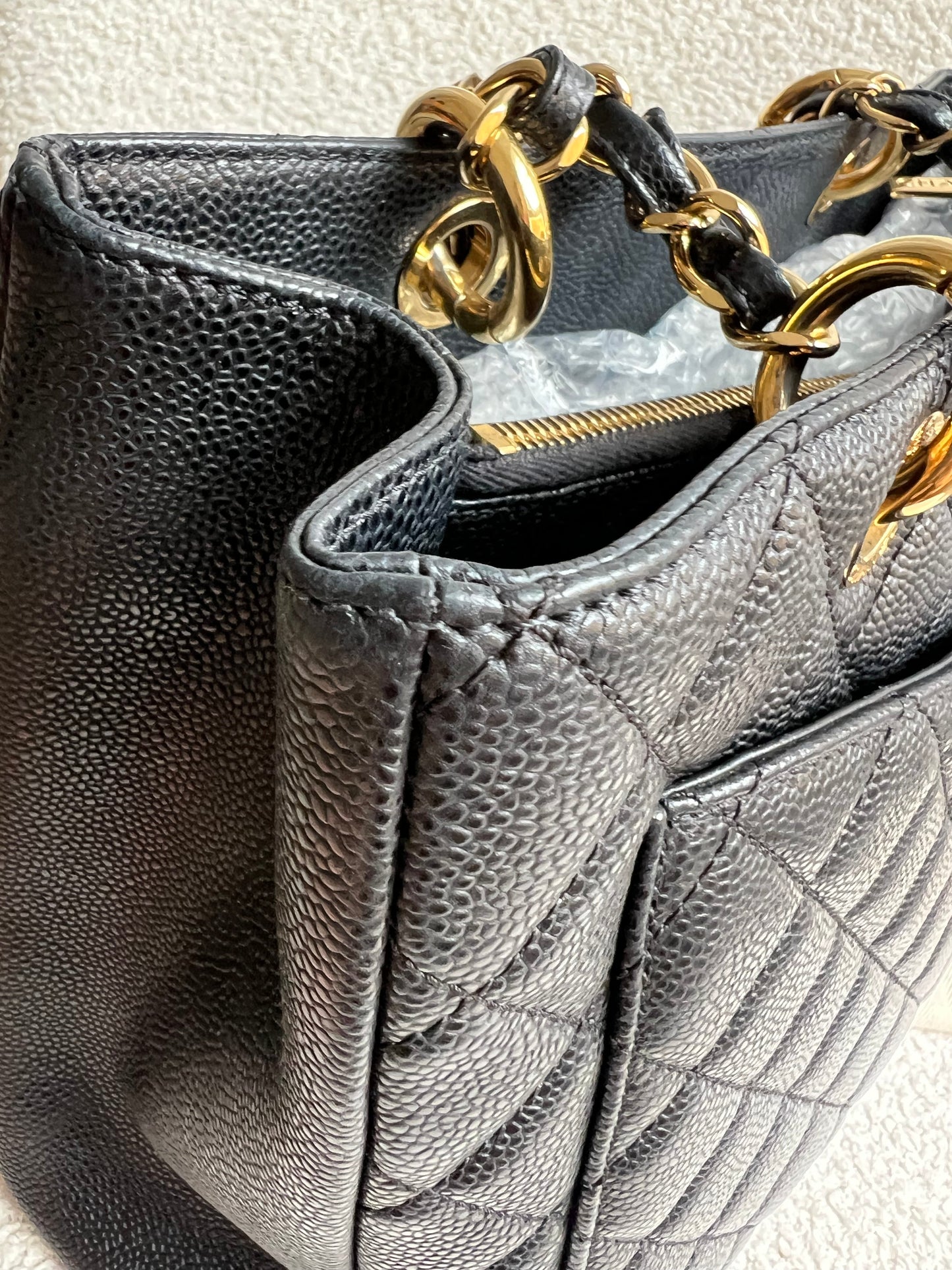Chanel Black Caviar Grand Shopper Tote Gold Hardware (GST)