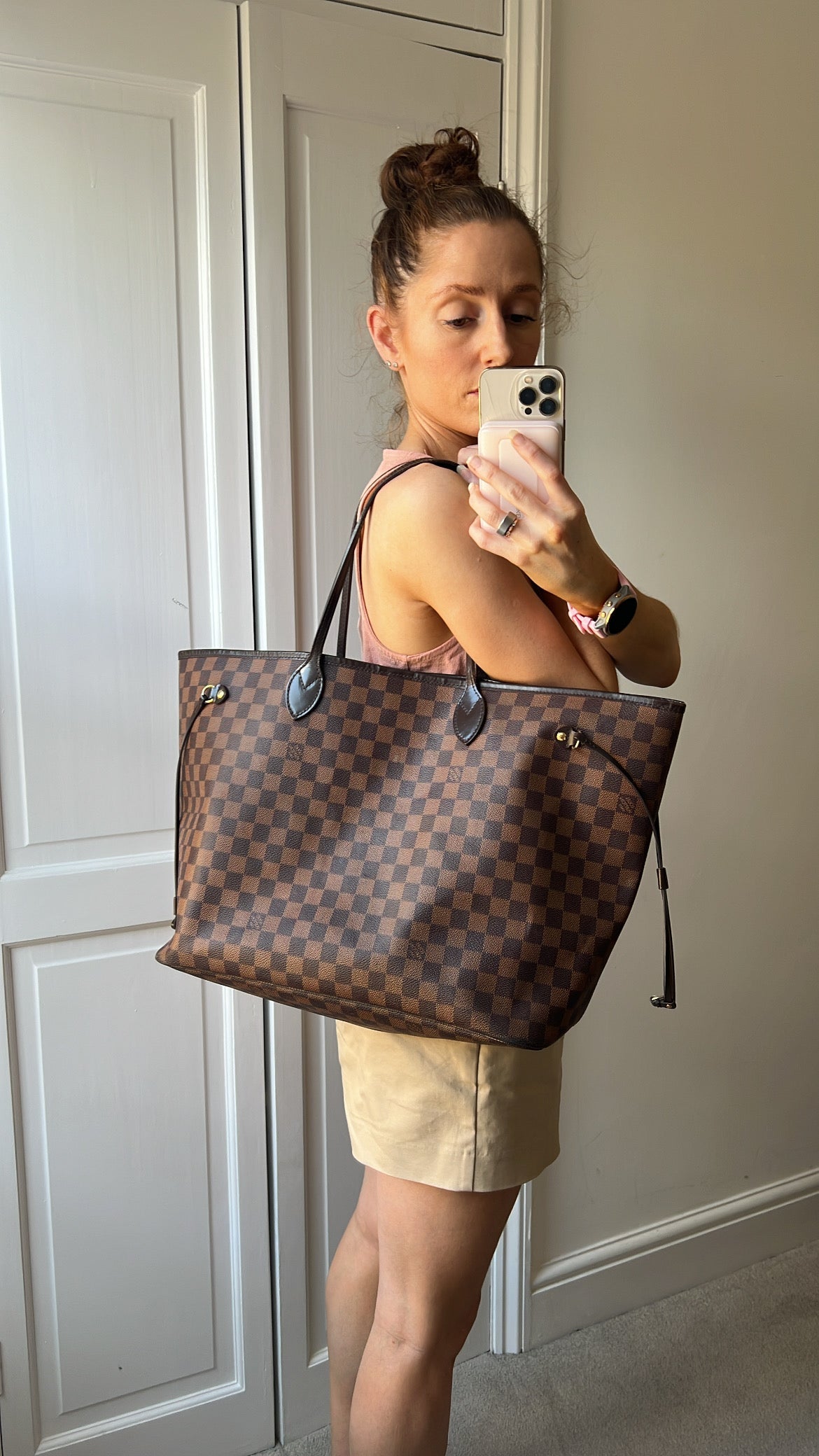 Louis Vuitton Neverfull GM Damier Ebene Cherry Interior (RRP £1,500)