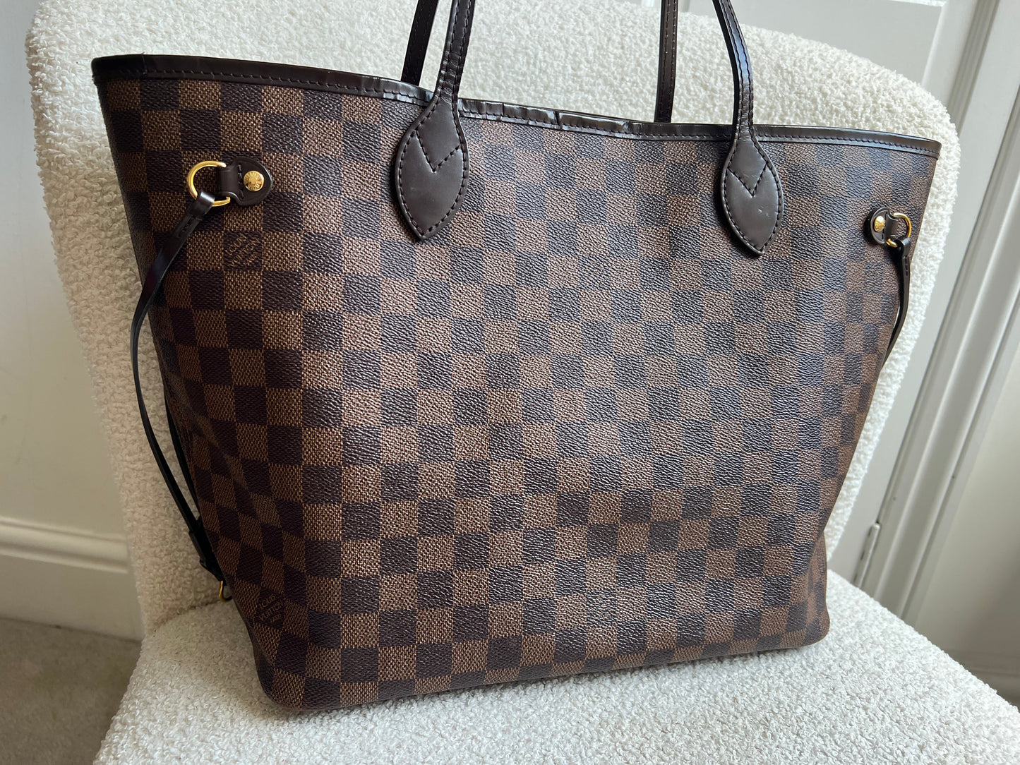 Louis Vuitton Neverfull MM Damier Ebene Cherry Interior (RRP £1,430)