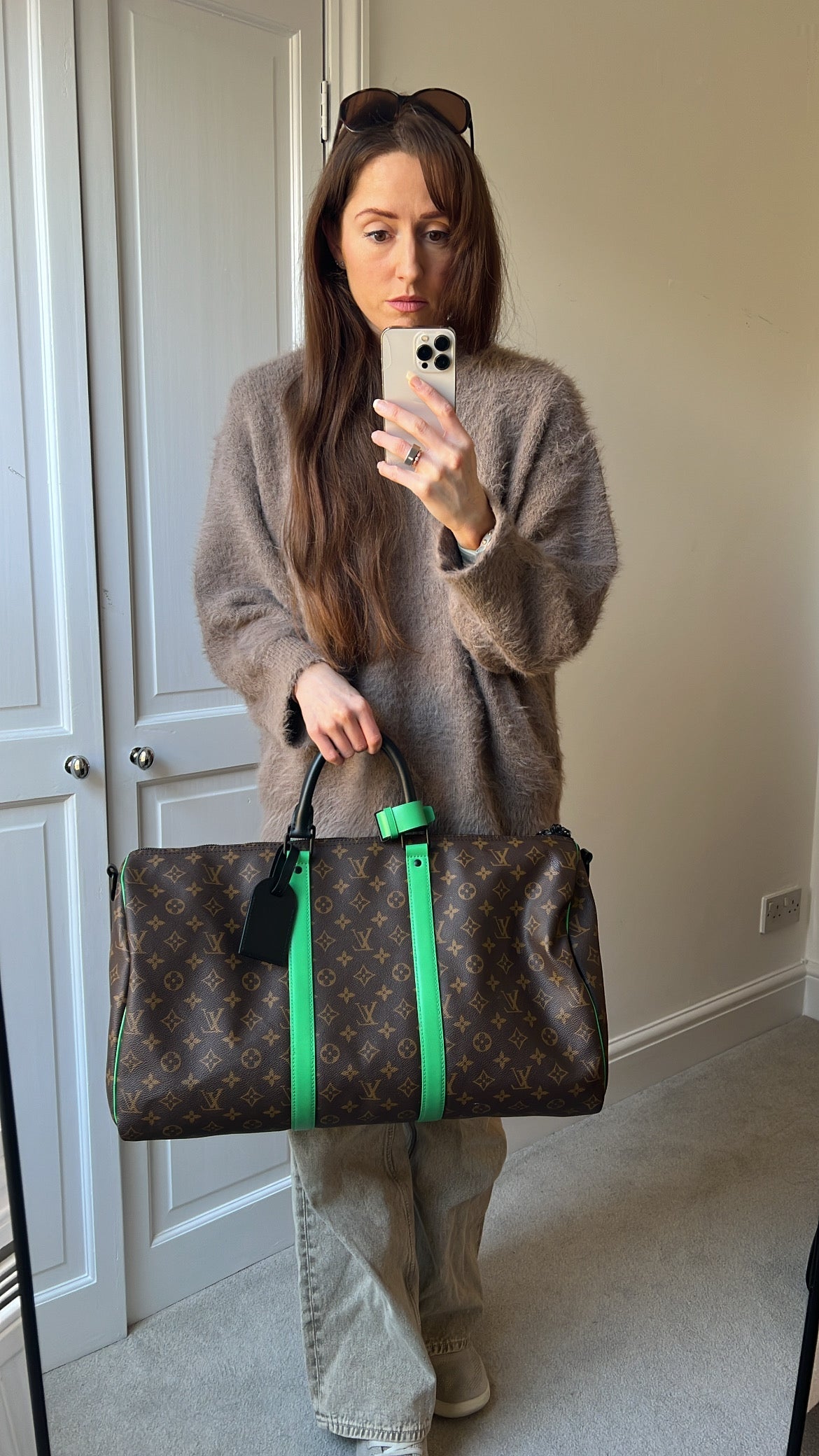 Louis Vuitton Keepall Bandouliere 50 Monogram Macassar and Minty Green (RRP £2,520)