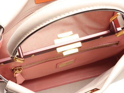 Fendi Medium Grigio Polvere And Bois De Rose Peekaboo