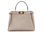Fendi Medium Grigio Polvere And Bois De Rose Peekaboo