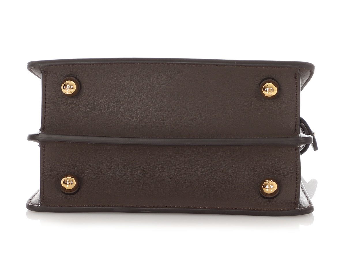 Fendi Gray Floral Embroidered Petite Peekaboo Iseeu