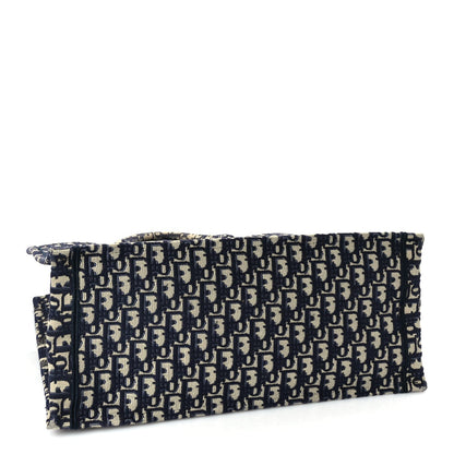 Christian Dior Oblique Large Book Tote Blue Multicolor