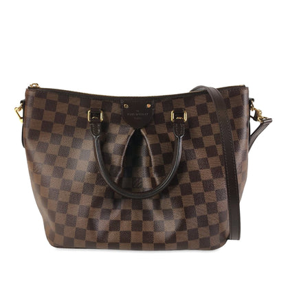 Brown Louis Vuitton Damier Ebene Siena MM Satchel