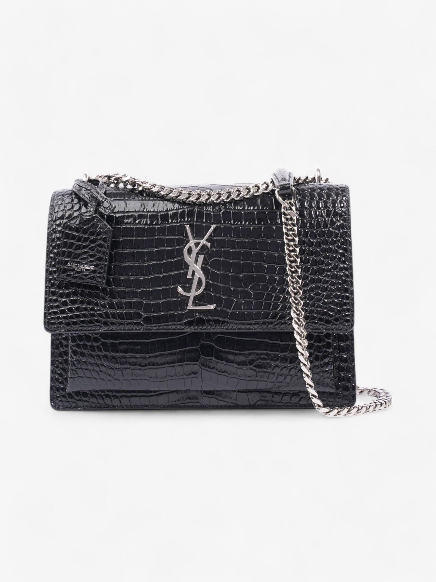 Saint Laurent Sunset Leather Black Shoulder Bag Style 10