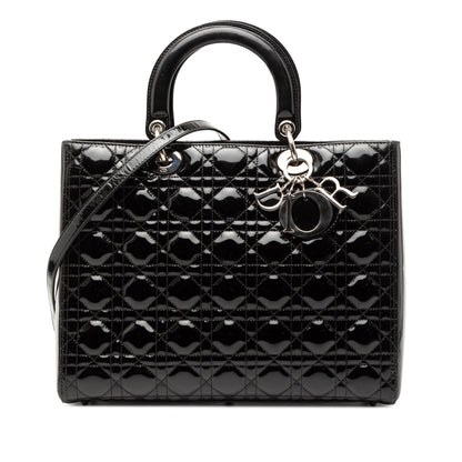 Dior Lady Dior Cannage Black Handbag Style 5