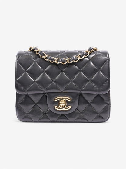 Chanel Classic Square Flap Black Lambskin Leather Mini
