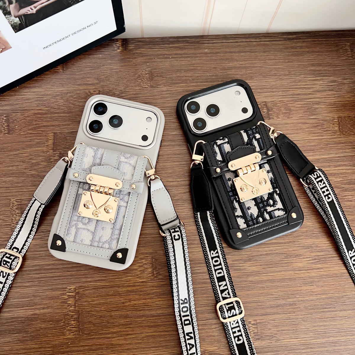 Fashion Dior Crossbody Phone Case Iphone 12-17 / Pro / Pro Max / Plus / 18 Pro / 18 Pro Max
