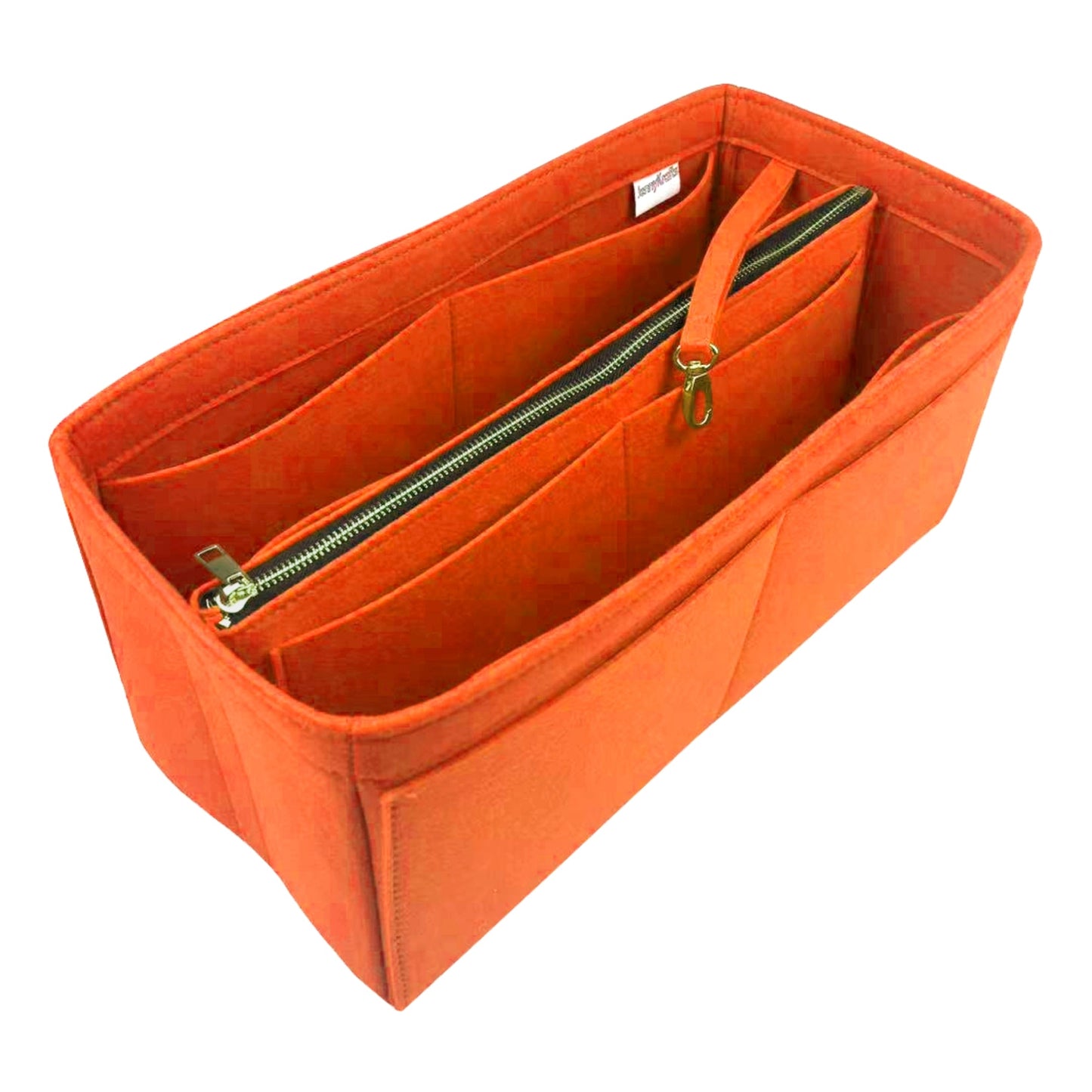 Organizer for [Peekaboo X-Lite Medium, Fendi] Bag Insert (Felt, with Detachable Zip Pouch)