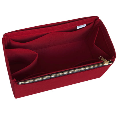Organizer for [By The Way Selleria Large, Fendi] Bag Insert (Felt, Long Zip and Open Compartment)