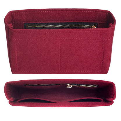Organizer for [Mamma Baguette Medium, Fendi] Bag Insert (Felt, Slim with Zip Pocket)
