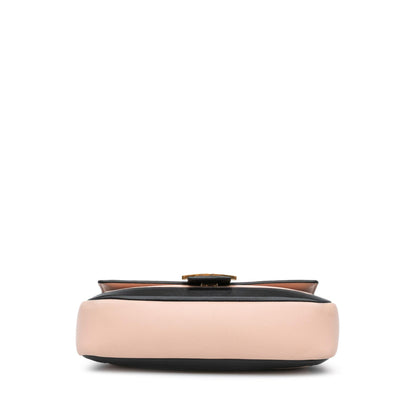 Fendi Bicolor Leather Chain Midi Baguette Shg-Aznvmi