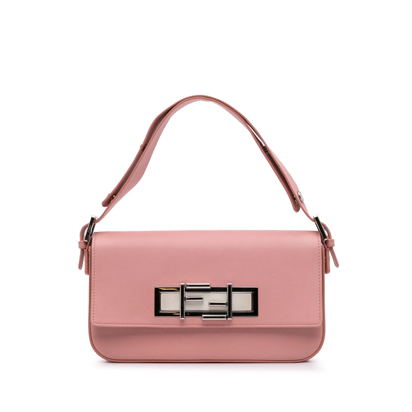 Fendi Baguette Calfskin Red Shoulder Bag Calfskin