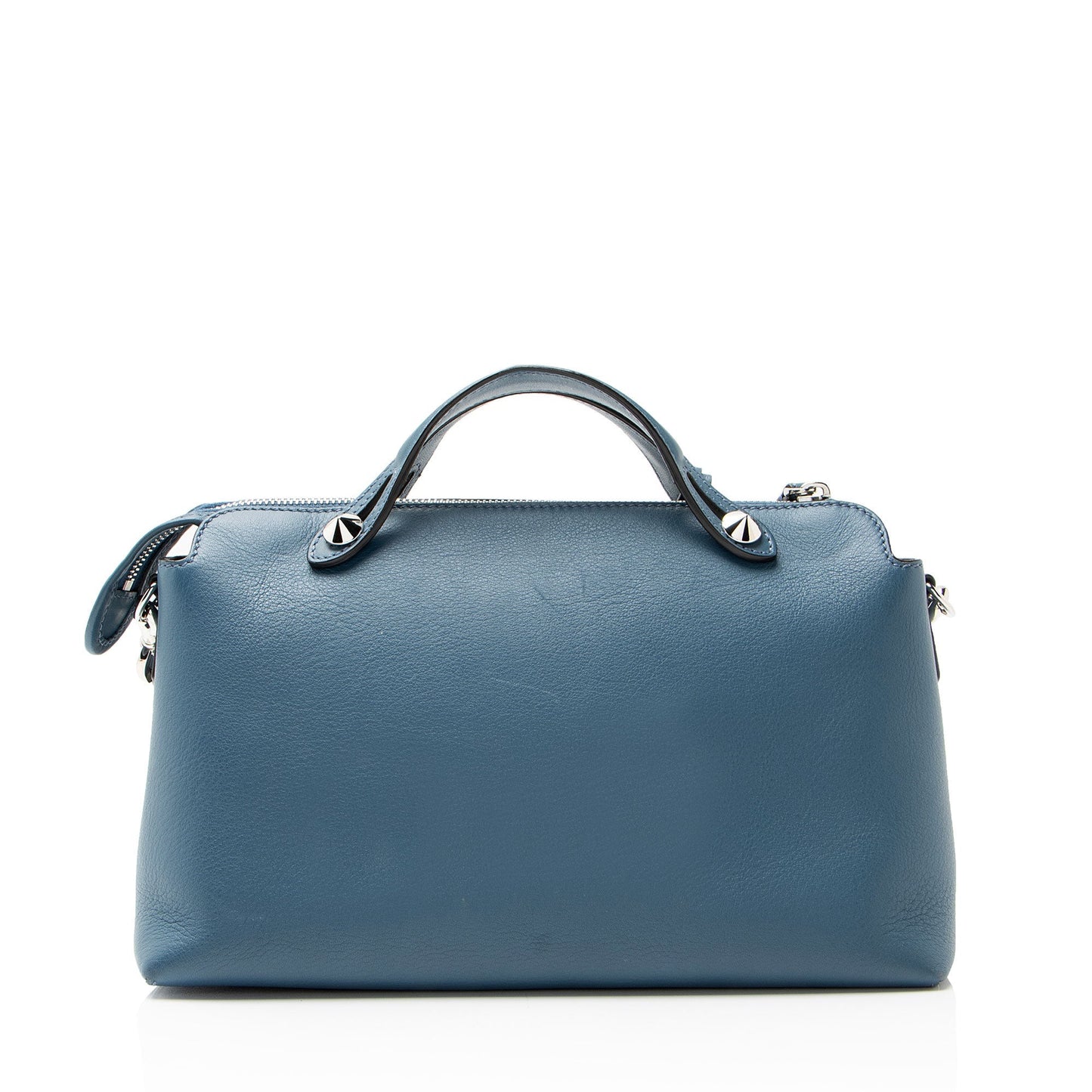 Fendi Leather Metal Stitch Baguette Satchel