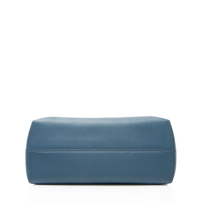Fendi Leather Metal Stitch Baguette Satchel