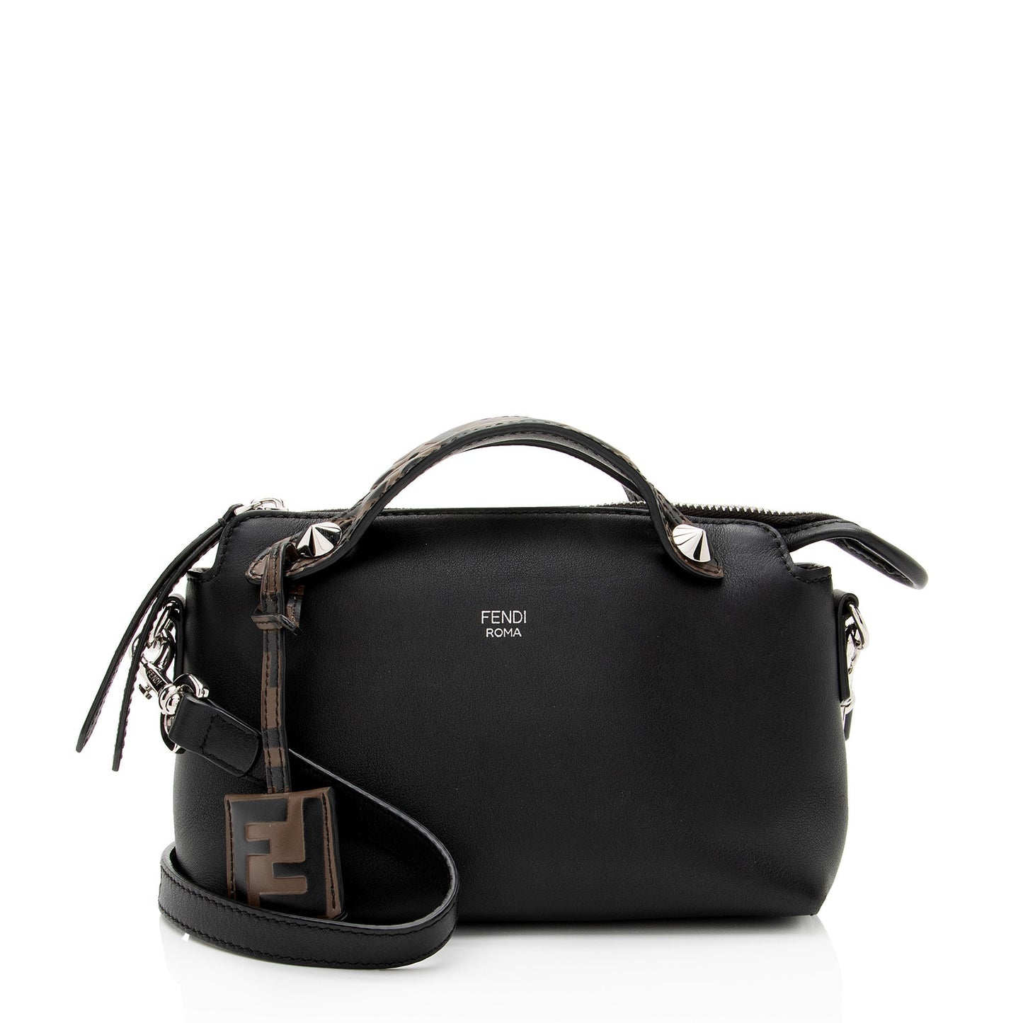 Fendi Calfskin FF Embossed By The Way Mini Boston Bag