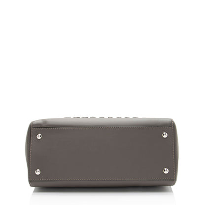 Fendi Calfskin Whipstitch Dotcom Medium Satchel