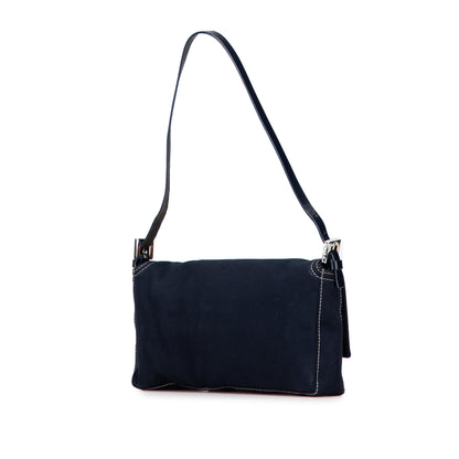 Fendi Canvas FF Marble Baguette Shoulder Bag