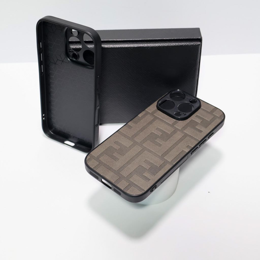 Fendi Leather iPhone Case for 1217 Pro Max Plus