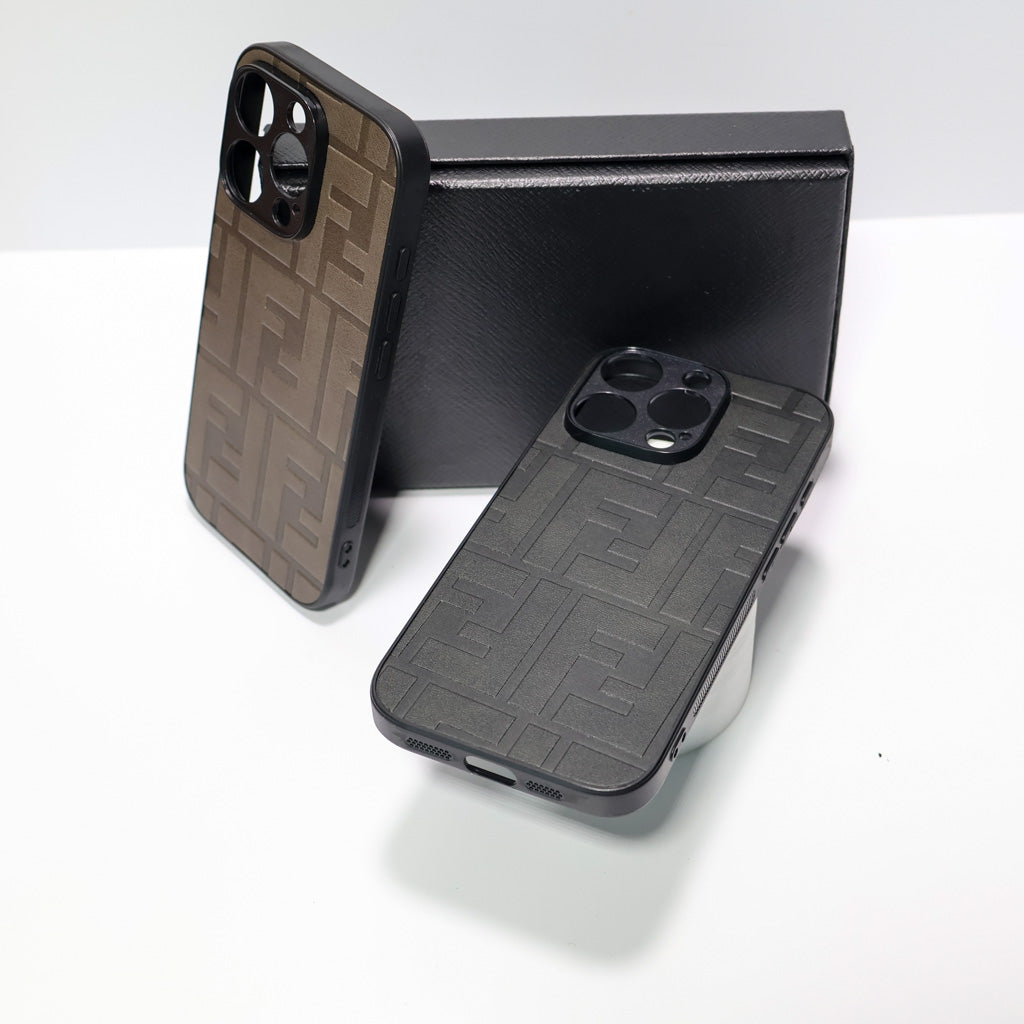 Fendi Leather iPhone Case for 1217 Pro Max Plus