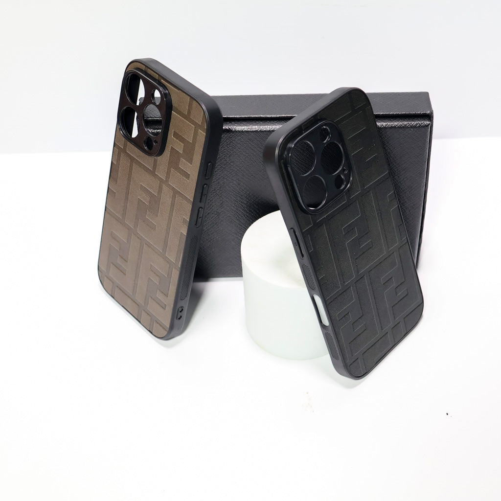 Fendi Leather iPhone Case for 1217 Pro Max Plus