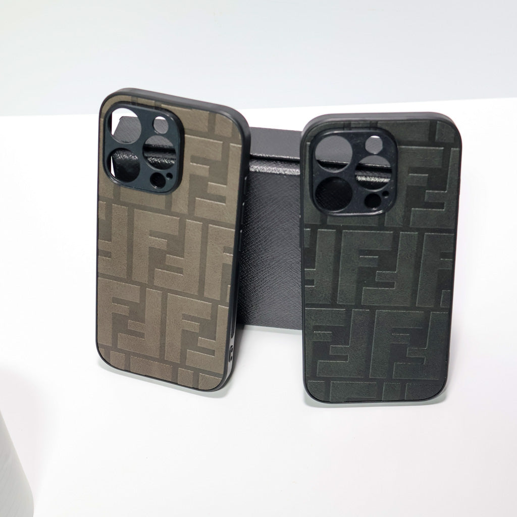 Fendi Leather iPhone Case for 1217 Pro Max Plus