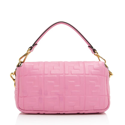 Fendi Embossed Leather FF 1974 Baguette Shoulder Bag (SHF-nc63Ja)