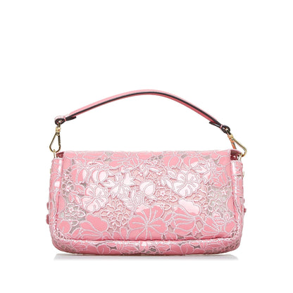 Fendi Embroidered Lace Baguette (SHG-PcQc93)