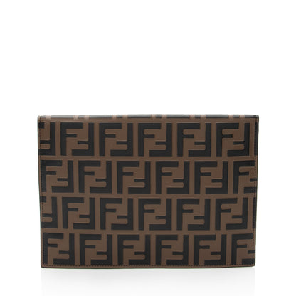 Fendi FF Embossed Calfskin 1974 Envelope Pouch (SHF-qYNeEa)