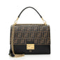 Fendi FF Embossed Calfskin Kan I Medium Shoulder Bag (SHF-21719)