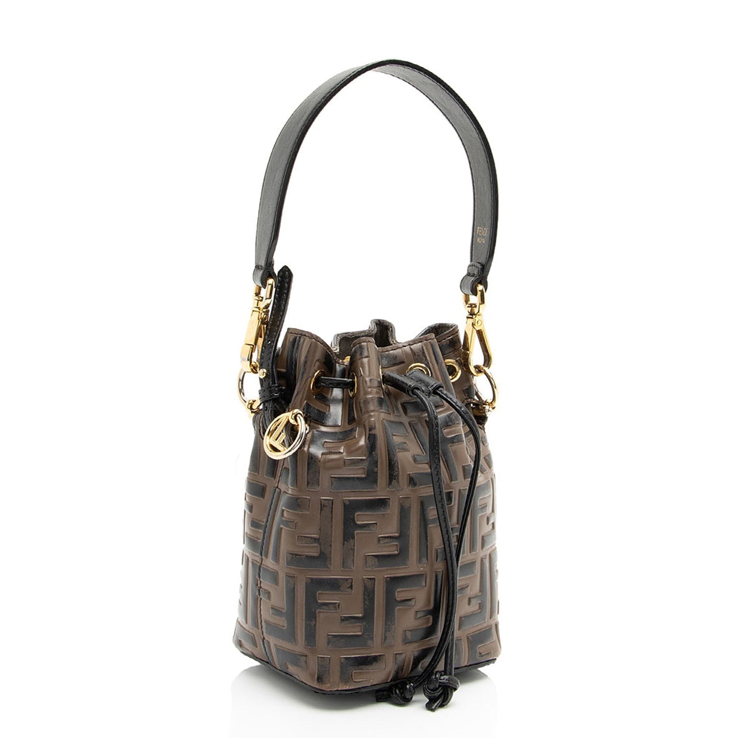 Fendi FF Embossed Calfskin Mon Tresor Mini Bucket Bag - FINAL SALE (SHF-kHTP1s)