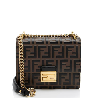 Fendi FF Embossed Kan U Small Shoulder Bag (SHF-ZyKjEu)
