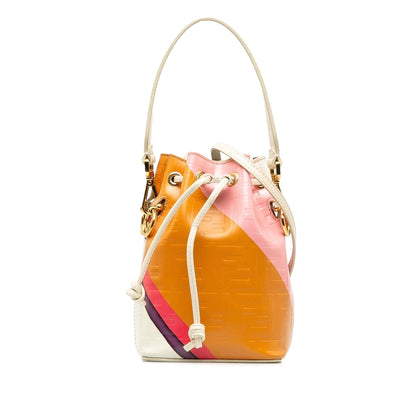 Fendi Mon Tresor Leather Red Handbag Red