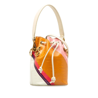 Fendi Mon Tresor Leather Red Handbag Red