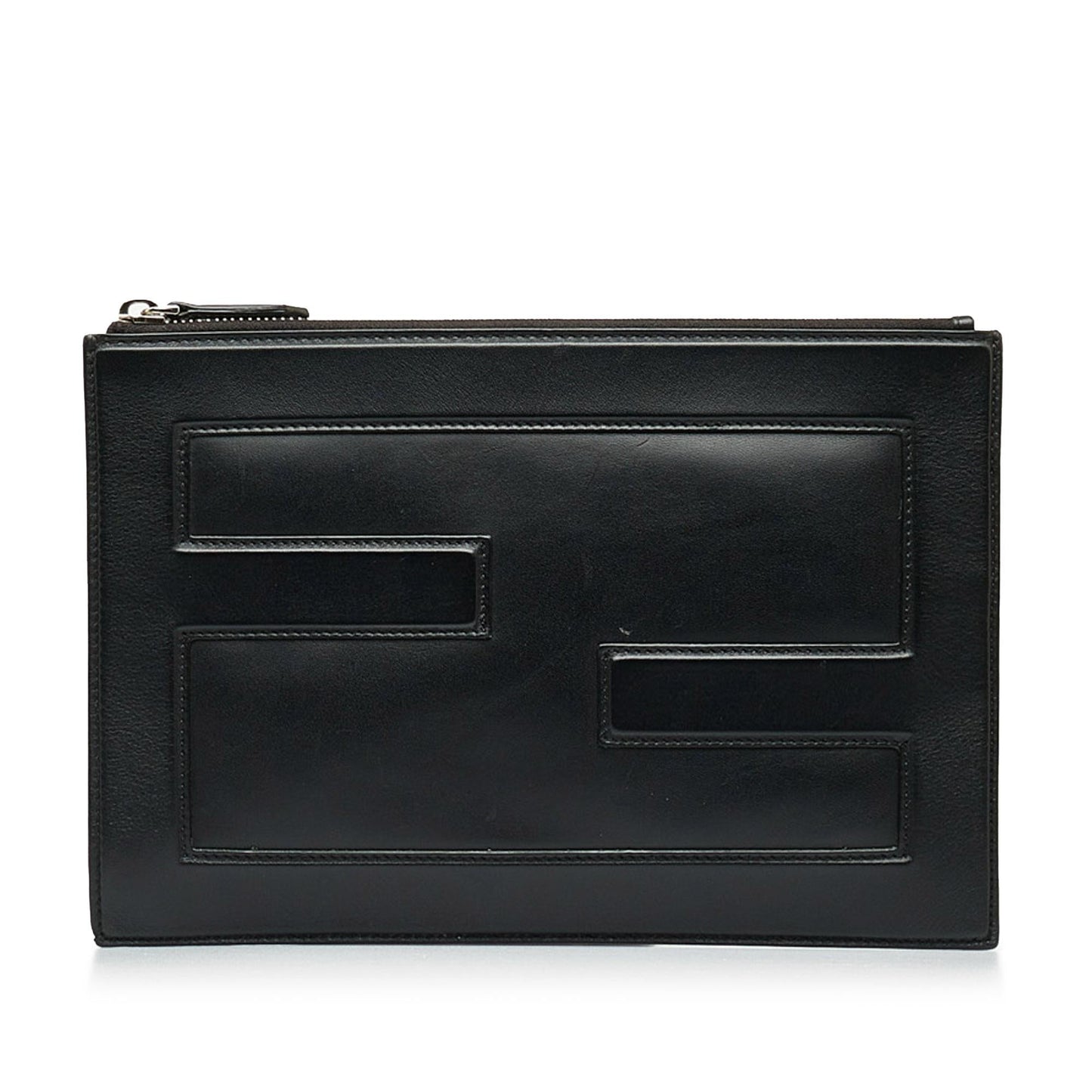 Fendi FF Leather Zip Clutch (SHG-Pnk2mm)