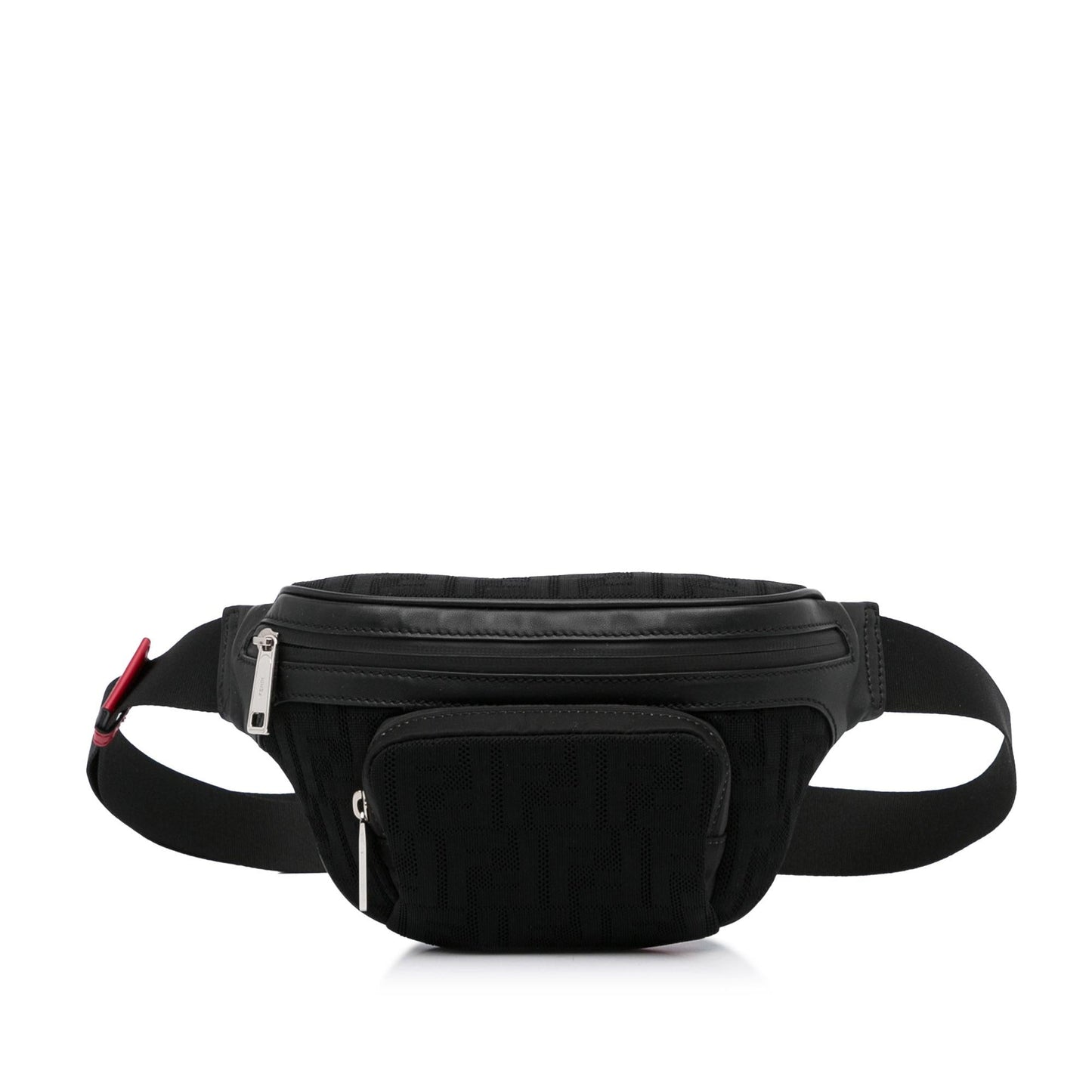 Fendi FF Neoprene Vitello Grace Perforated Pocket Belt Bag (SHG-LkWlOh)