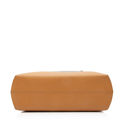 Fendi FF Spalmati Vetrificato Shopper Tote (SHF-23631)