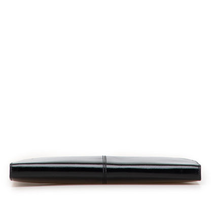 Fendi Glazed Calfskin Slim Peekaboo Turn Lock Clutch