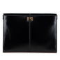 Fendi Glazed Calfskin Slim Peekaboo Turn Lock Clutch