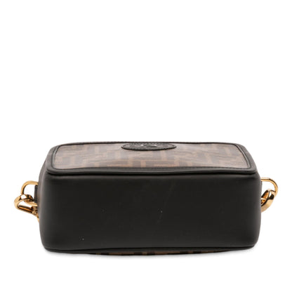 Fendi Glazed Fabric Vitello Century FF 1974 Camera Bag