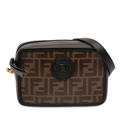 Fendi Glazed Fabric Vitello Century FF 1974 Camera Bag